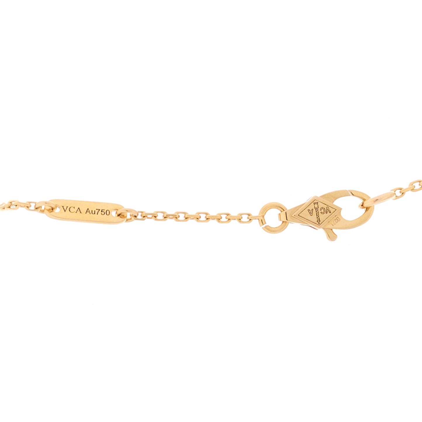 18K Rose Gold Carnelian Sweet Alhambra Pendant Necklace