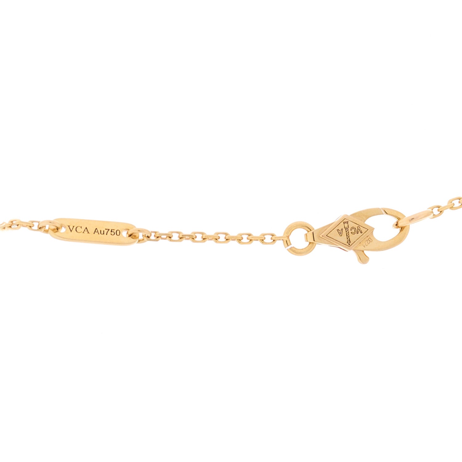 Van Cleef & Arpels 18K Rose Gold Carnelian Sweet Alhambra Pendant Necklace 6 of 7