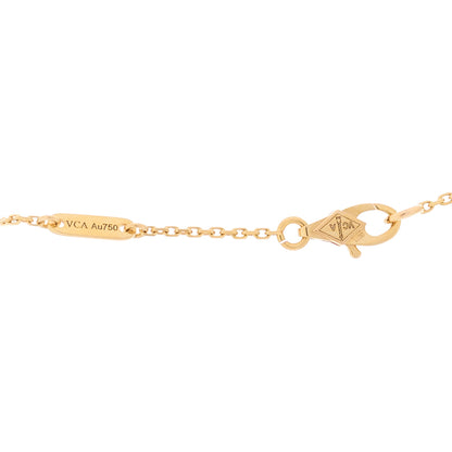 Van Cleef & Arpels 18K Rose Gold Carnelian Sweet Alhambra Pendant Necklace 6 of 7