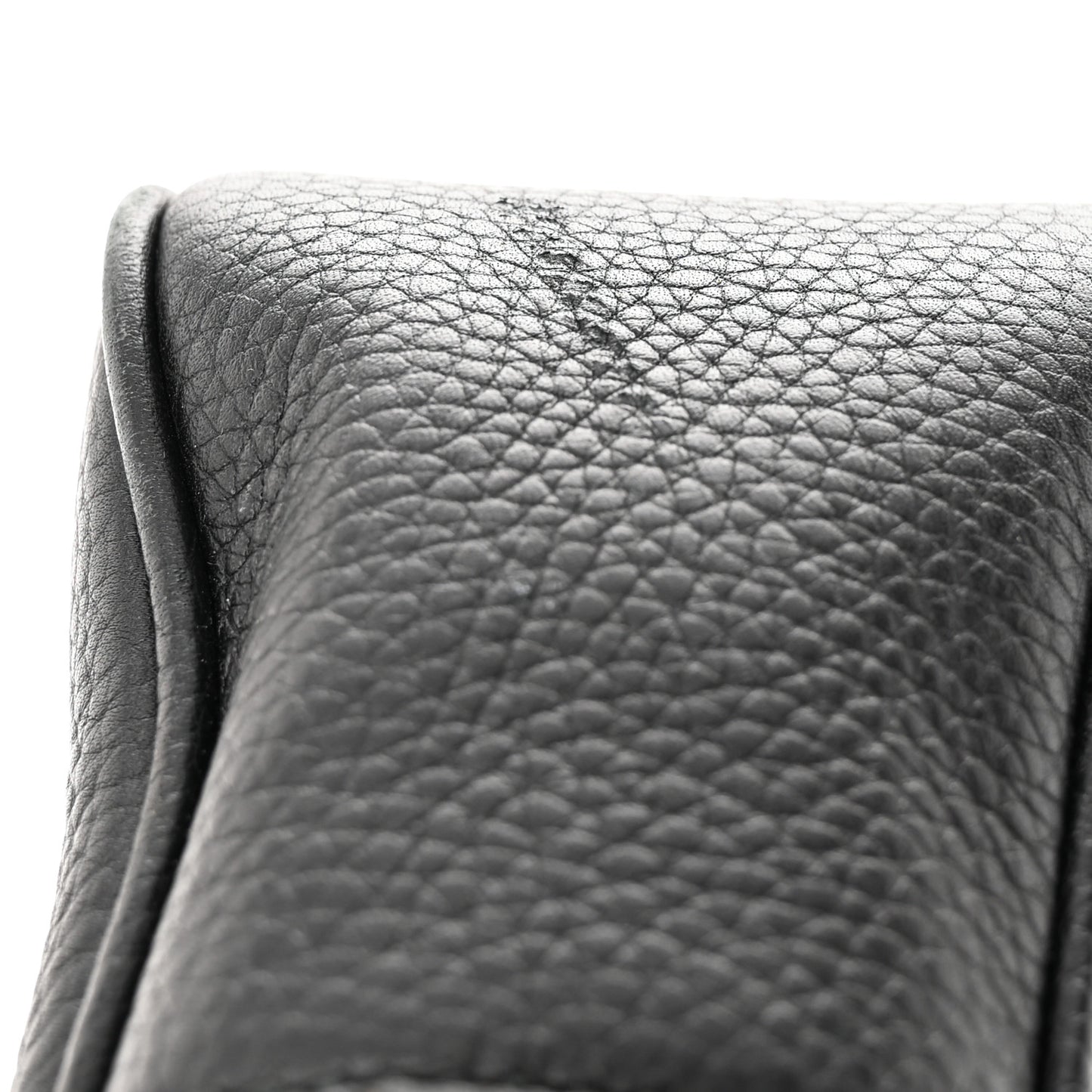 Pebbled Calfskin Small Soho Disco Bag Black