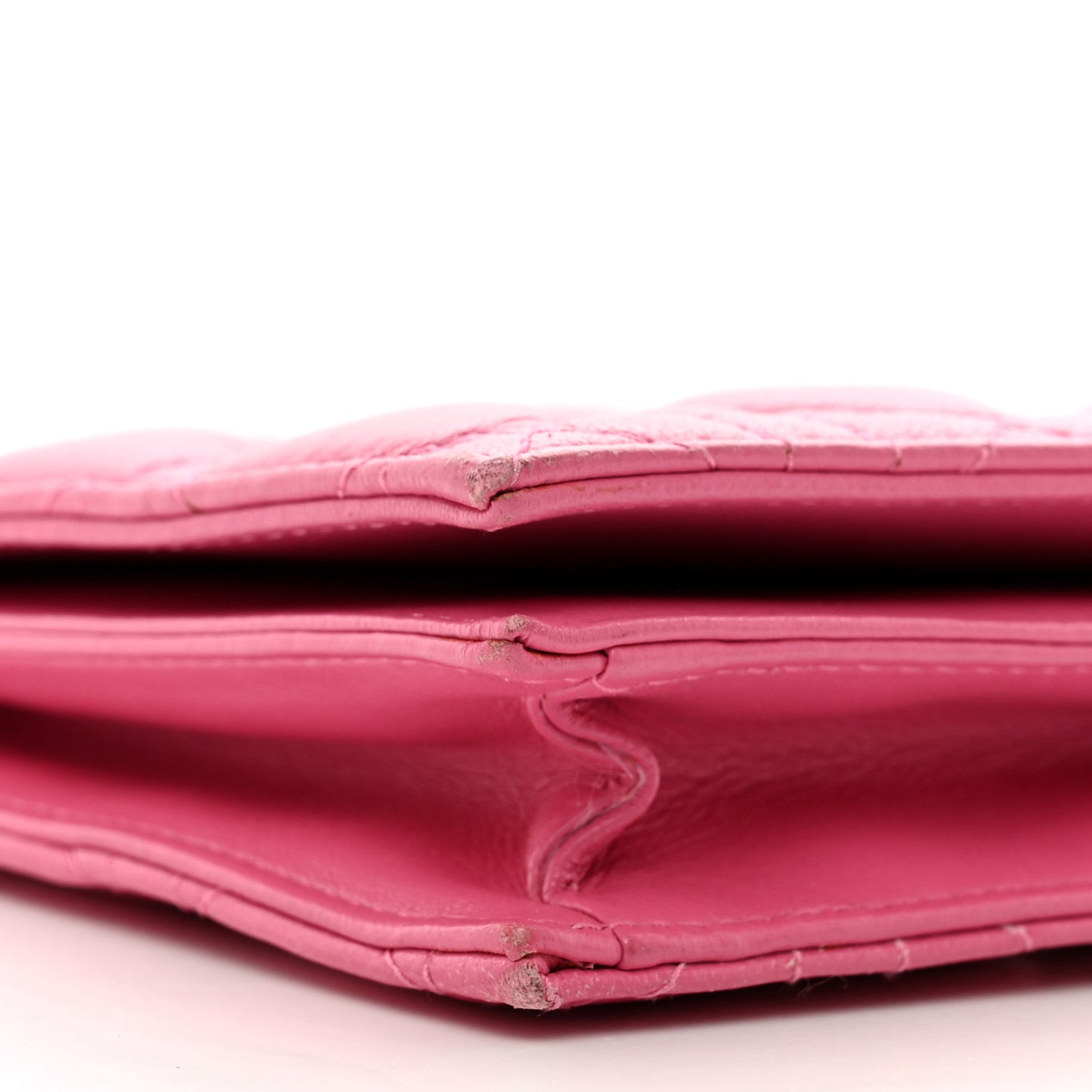 Lambskin Cannage Lady Dior Convertible Clutch Fuchsia