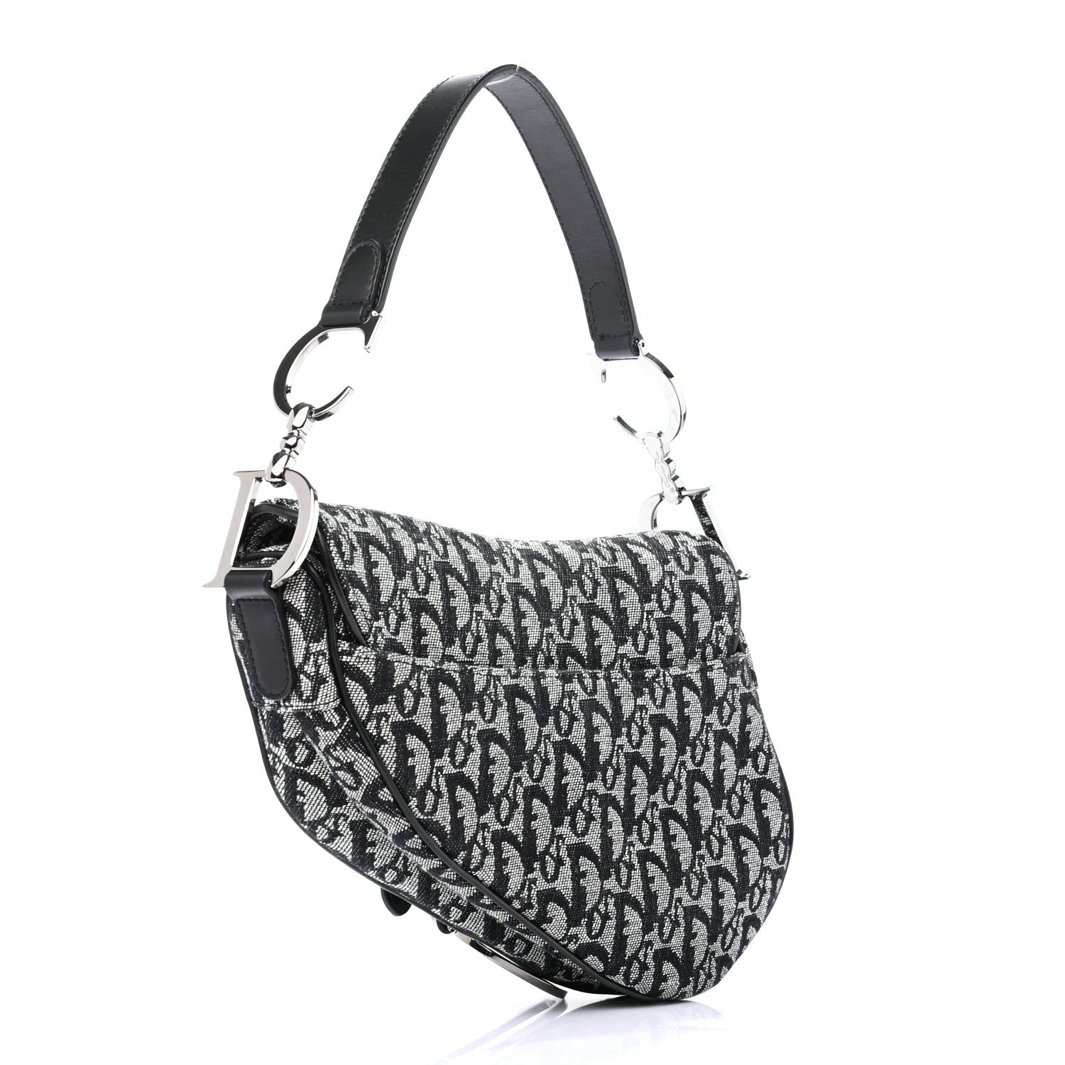 Christian Dior Monogram Saddle Bag Blue 3 of 9