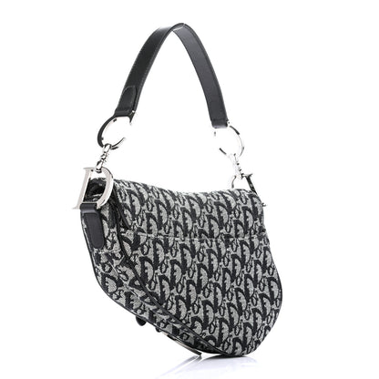 Christian Dior Monogram Saddle Bag Blue 3 of 9