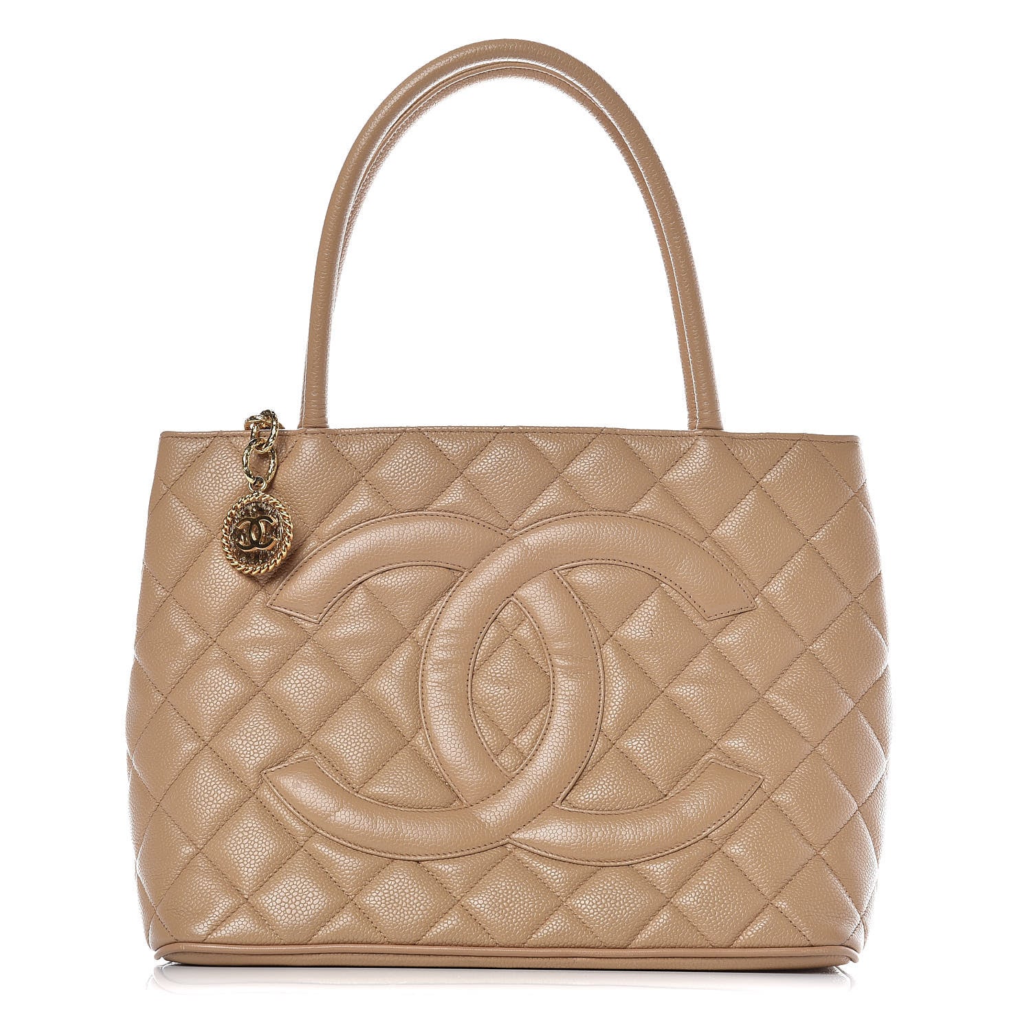 Chanel Caviar Quilted Medallion Tote Beige 1 of 21