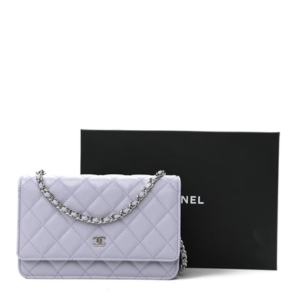 Chanel Caviar Quilted Wallet On Chain WOC Light Purple 12 of 12