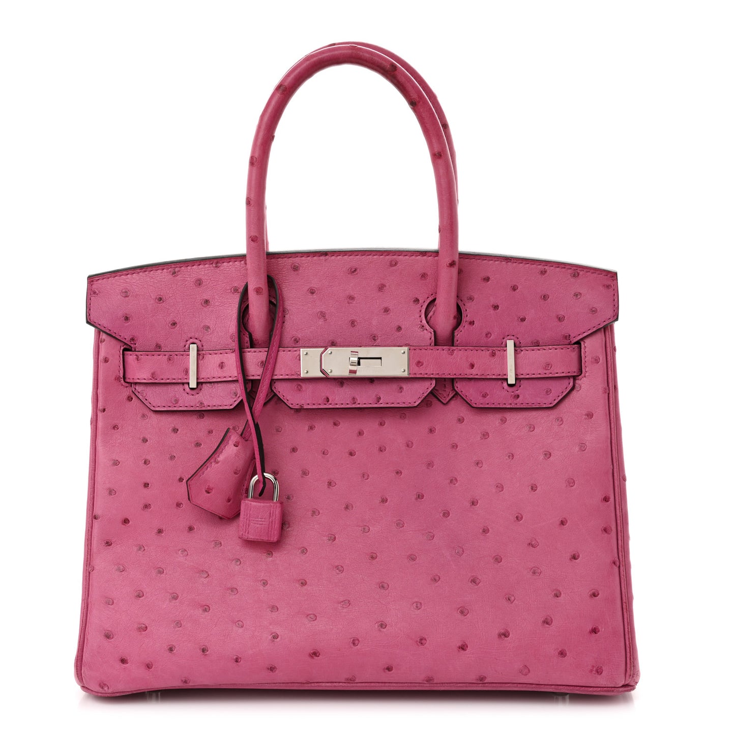 Ostrich Birkin 30 Rose Pourpre
