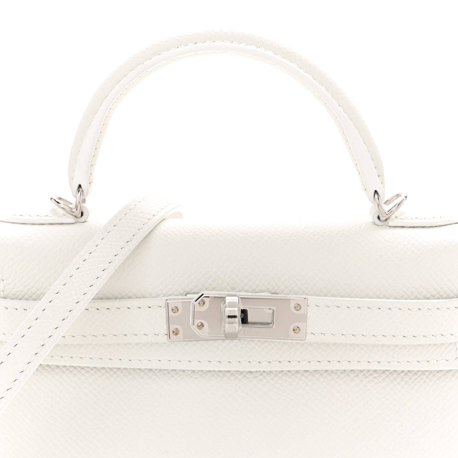 Hermes Epsom Mini Kelly Sellier 20 New White 12 of 19