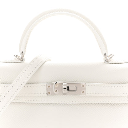 Hermes Epsom Mini Kelly Sellier 20 New White 12 of 19