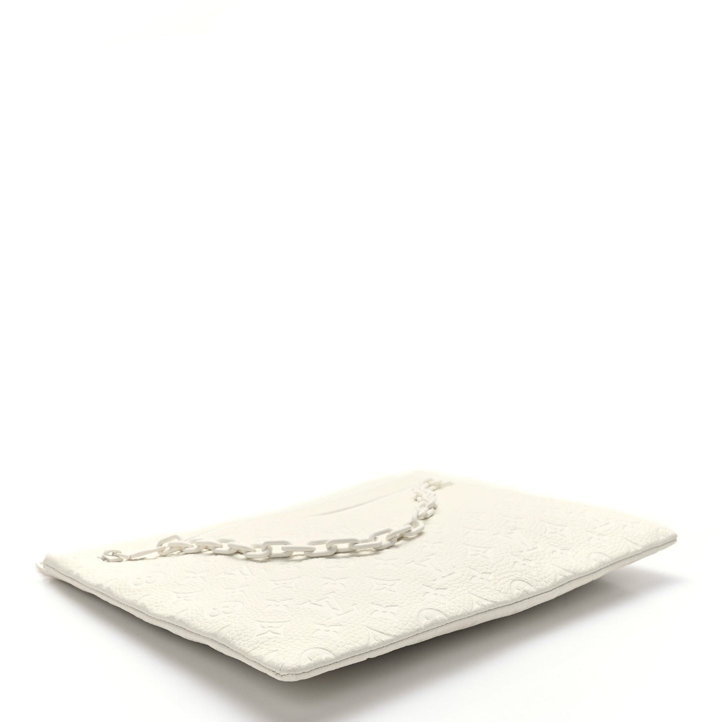 Taurillon Monogram Solar Ray A4 Pouch White