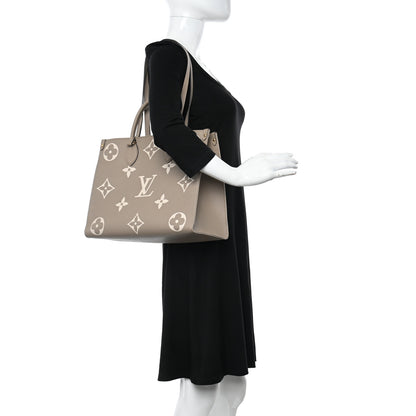 Louis Vuitton Empreinte Monogram Giant Onthego MM Tourterelle Creme 2 of 10