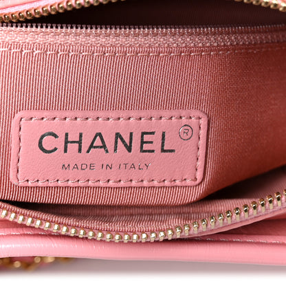 Chanel Aged Calfskin Quilted Small Gabrielle Hobo Pink 5 of 10