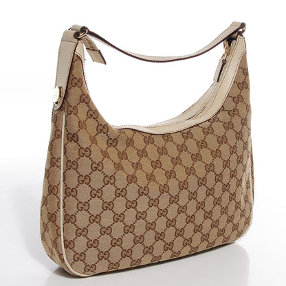 Gucci Monogram Medium Charmy Hobo Off White 3 of 7