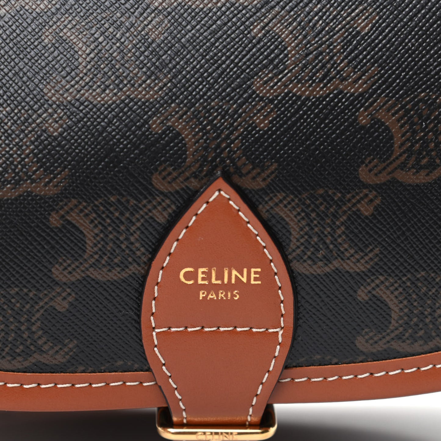 Triomphe Canvas Medium Folco Bag Tan