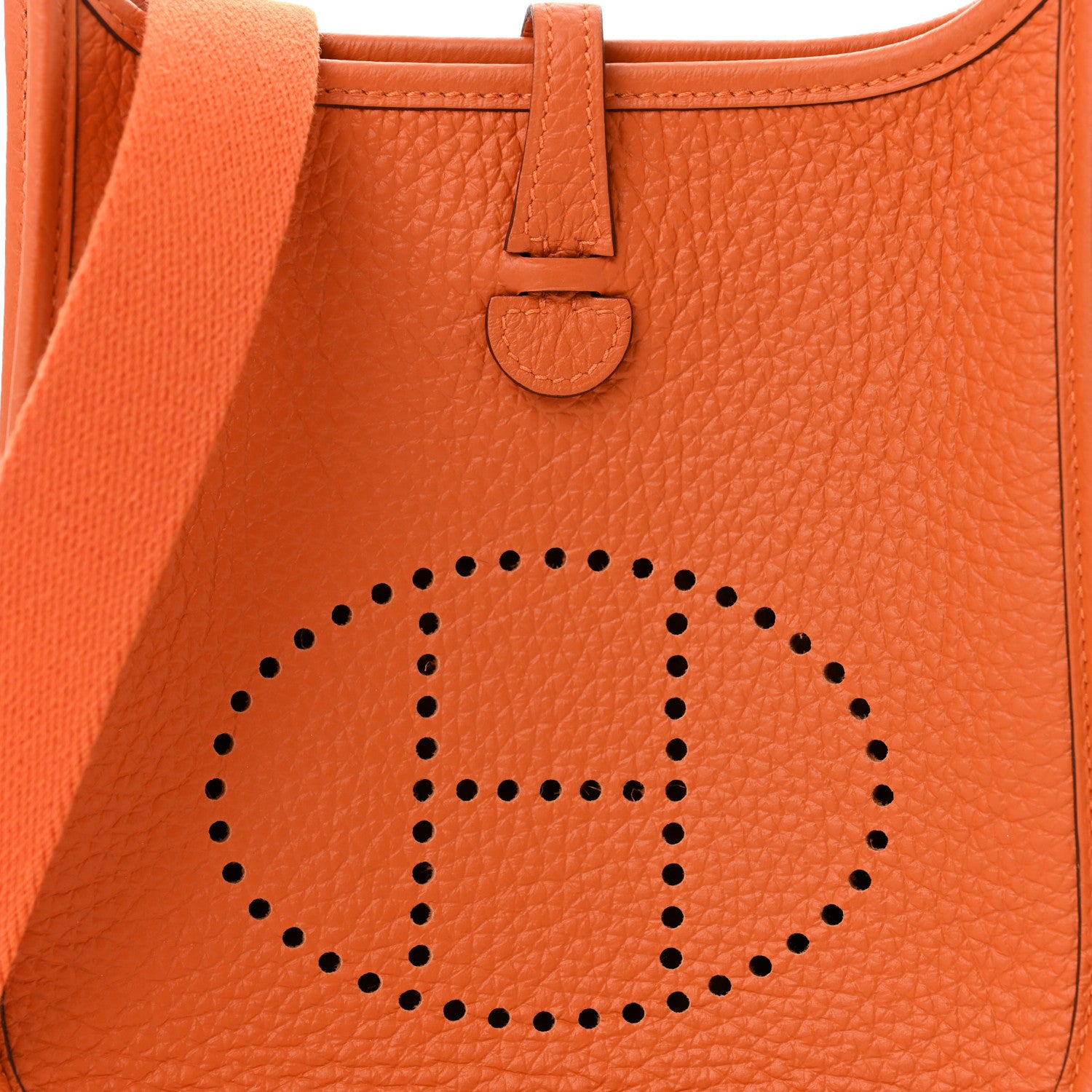 Hermes Taurillon Clemence Evelyne TPM Orange 8 of 12