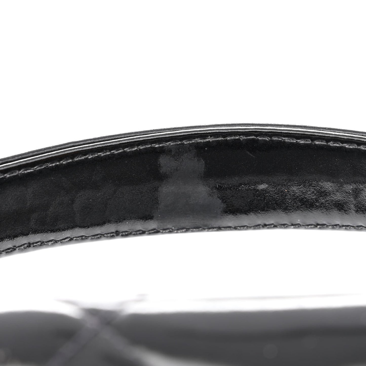 Patent Quilted Briefcase Laptop Bag Black