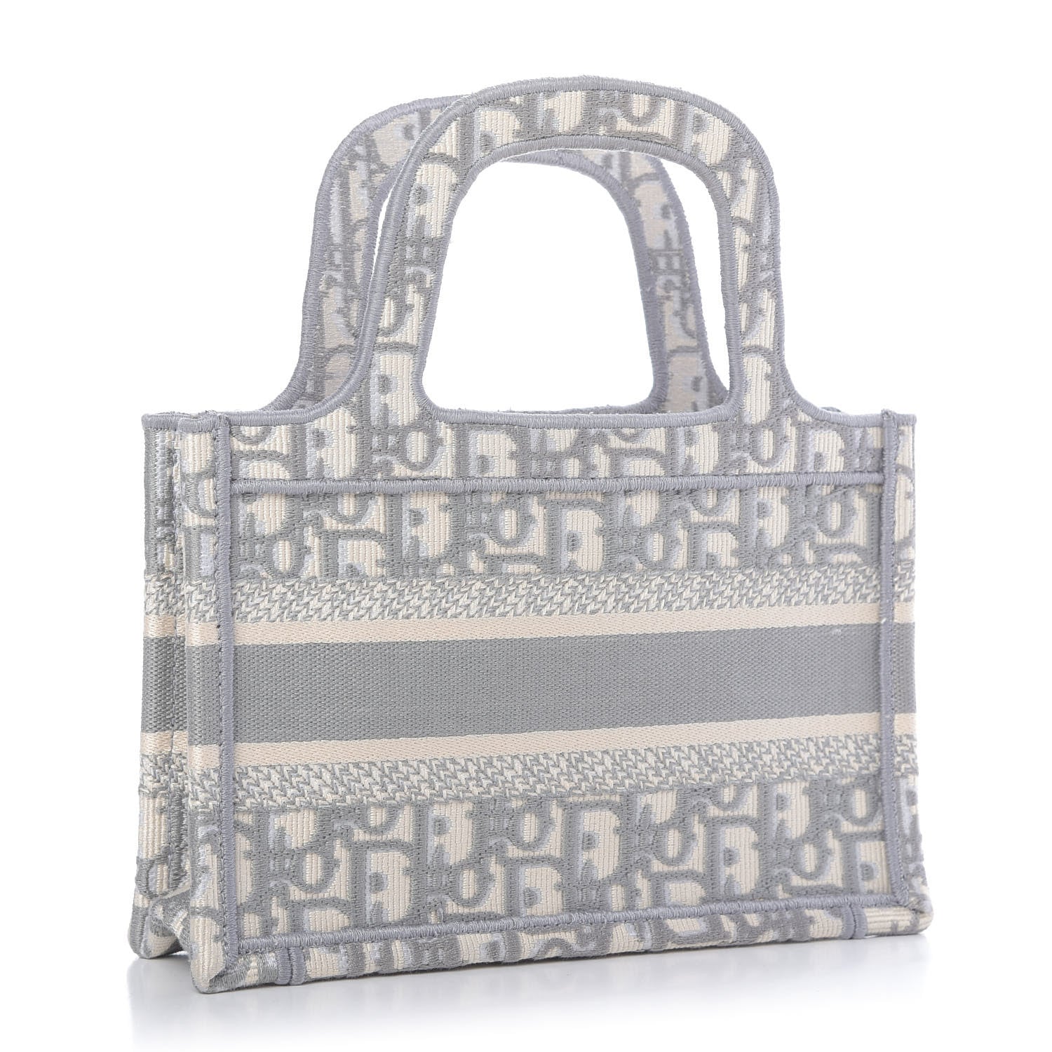 Christian Dior Oblique Mini Book Tote Grey Multicolor 3 of 9