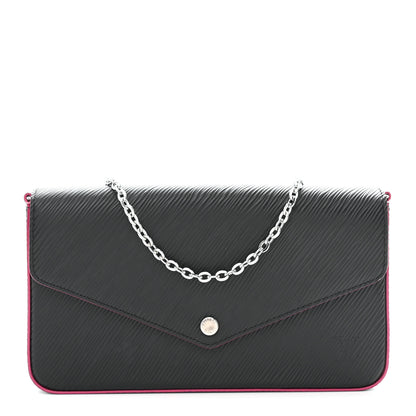 Louis Vuitton Epi Pochette Felicie Black Hot Pink 2 of 25