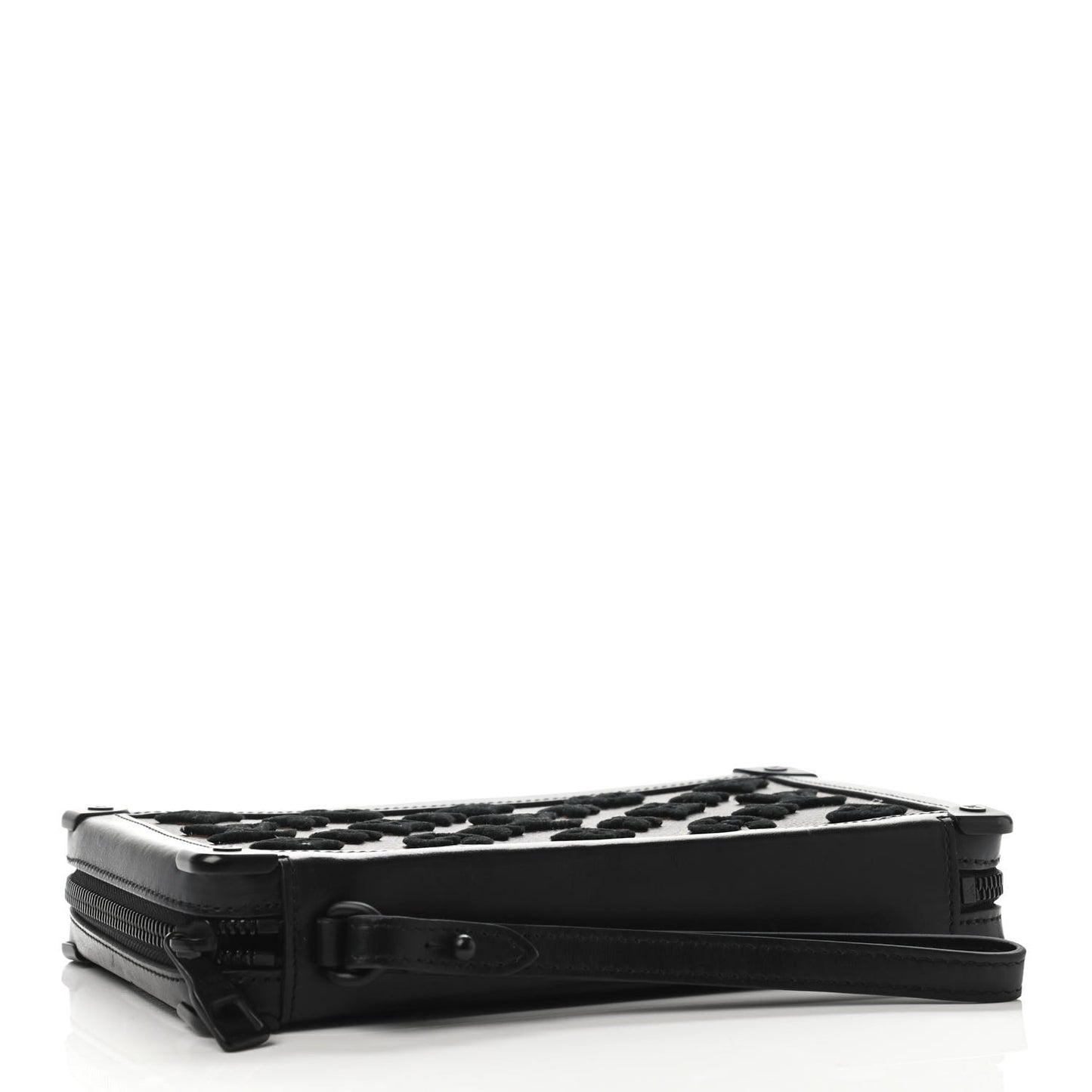 Monogram Tuffetage Soft Trunk Clutch Black