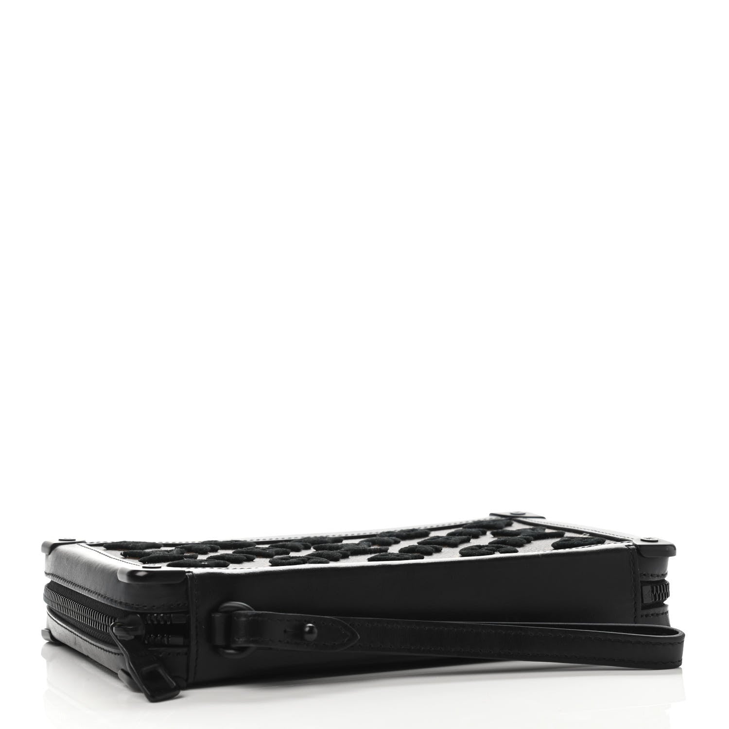 Louis Vuitton Monogram Tuffetage Soft Trunk Clutch Black 3 of 4