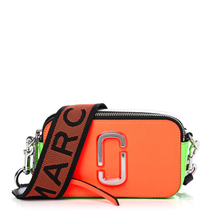 Marc Jacobs Saffiano Small Fluoro Snapshot Camera Bag Neon Orange 1 of 4