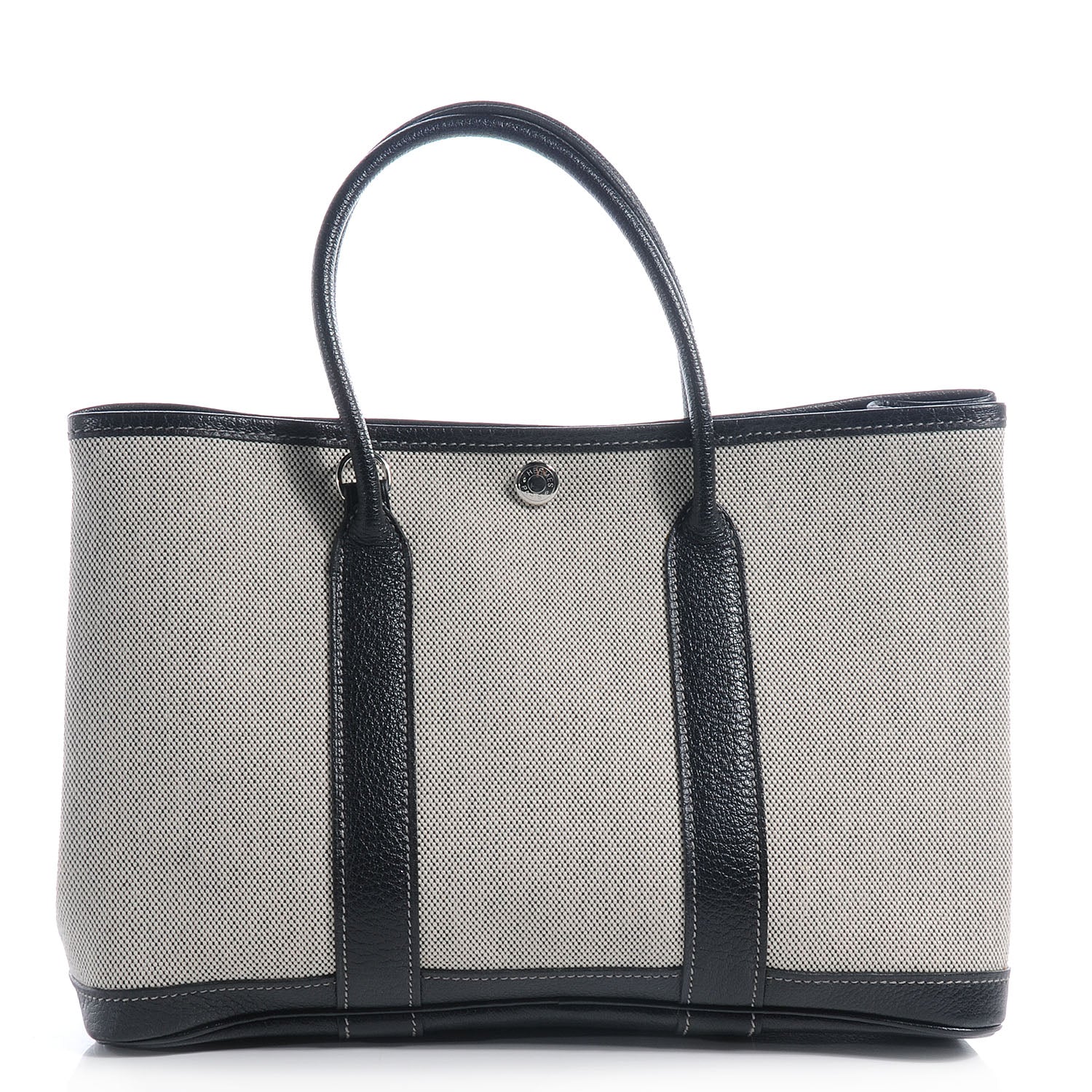 Hermes Toile Leather Garden Party TPM Black 1 of 7