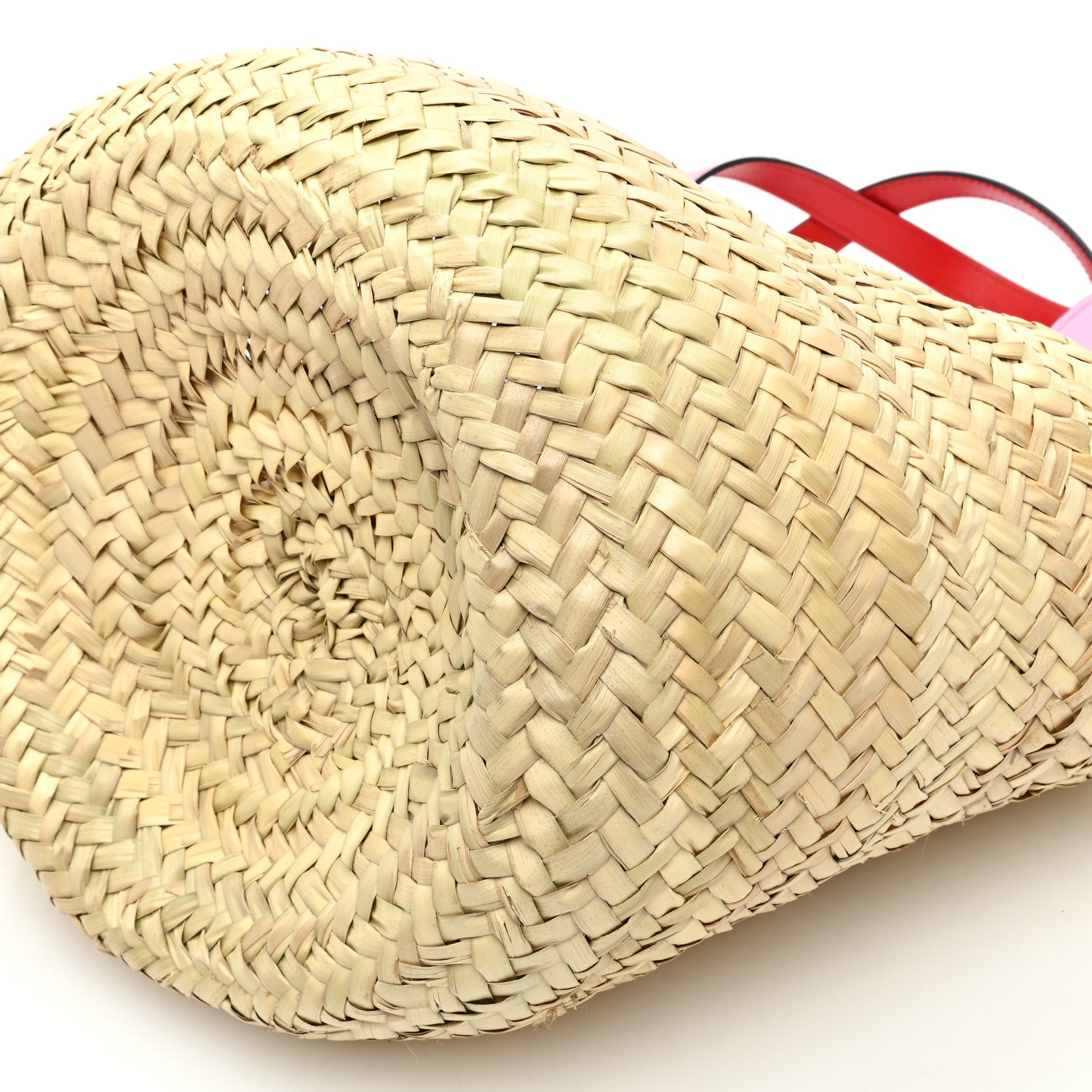 Christian Louboutin Woven Straw Loubishore Tote Pink 9 of 9