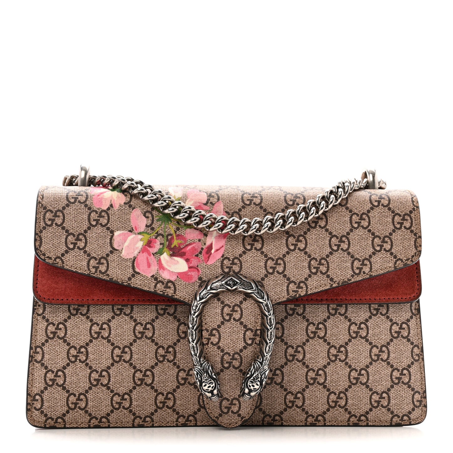 GG Supreme Monogram Blooms Small Dionysus Shoulder Bag Beige Multicolor Dry Rose