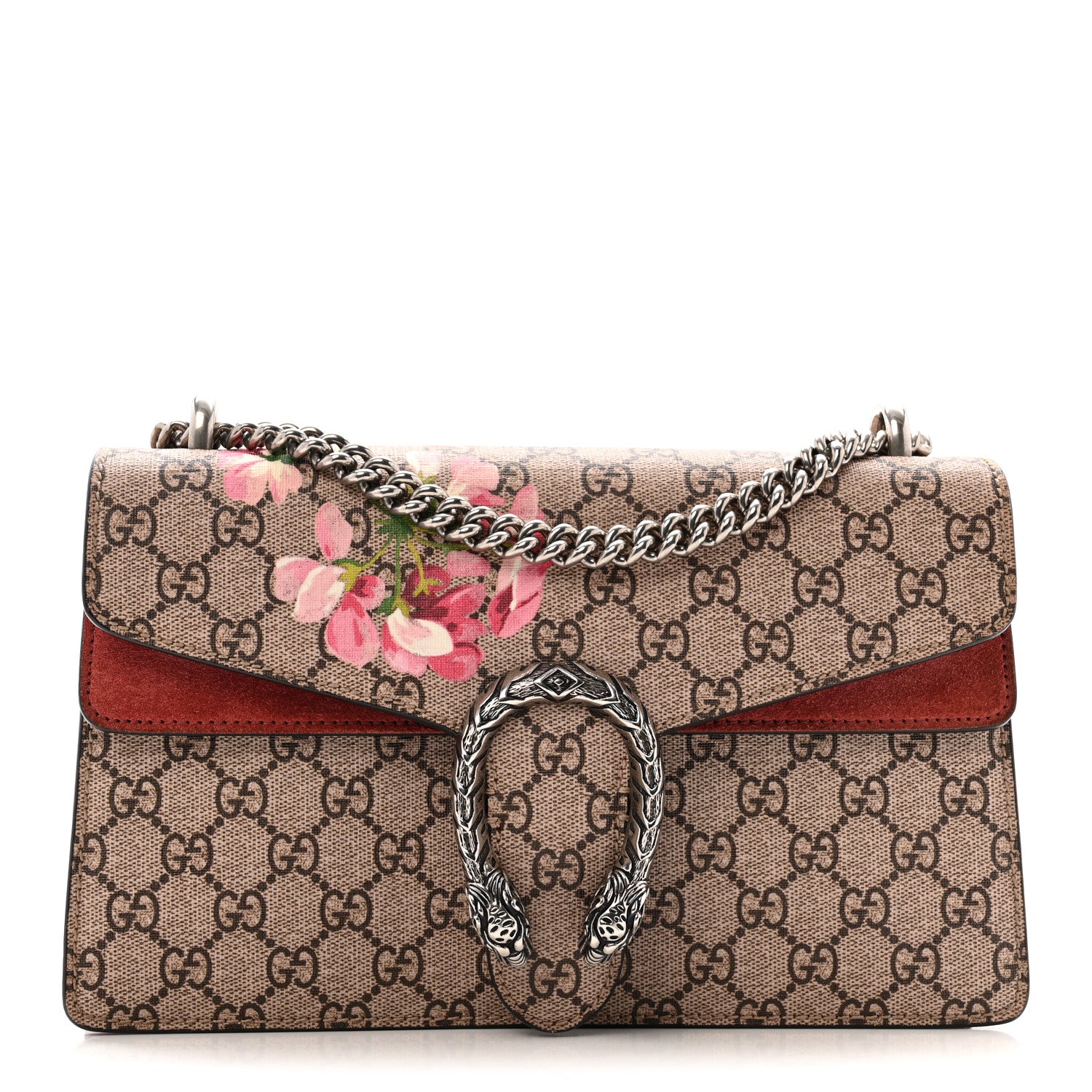 Gucci GG Supreme Monogram Blooms Small Dionysus Shoulder Bag Beige Multicolor Dry Rose 1 of 14