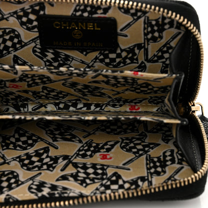 Chanel Caviar Quilted Striated CC Zip Coin Purse Black 5 of 7