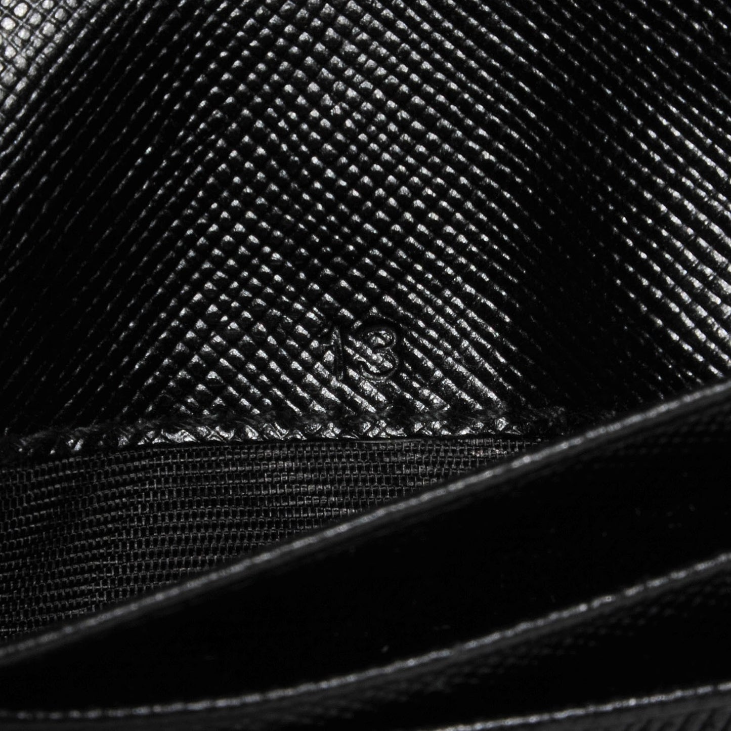 Saffiano Medium Flap Bi-Fold Wallet Black
