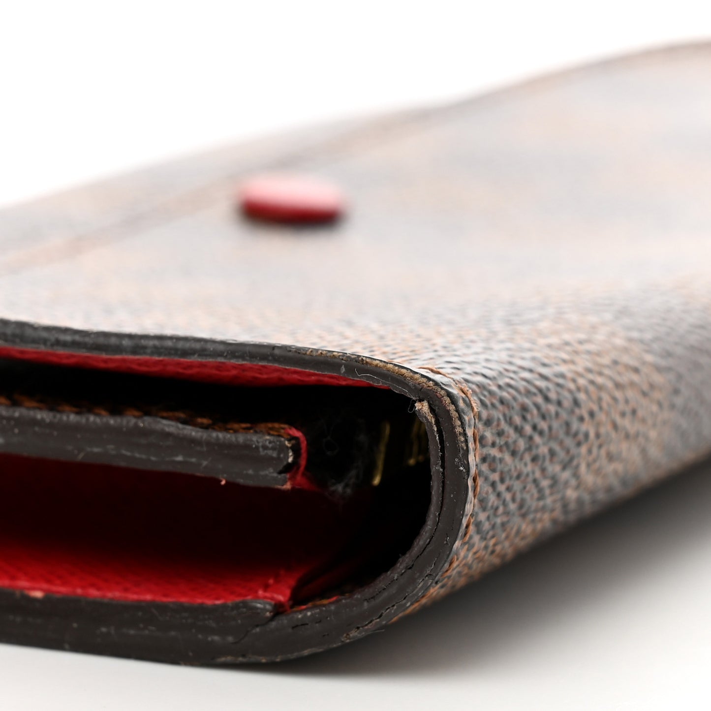 Damier Ebene Emilie Wallet Red