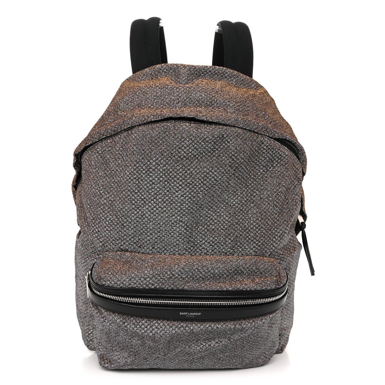 Saint Laurent Glitter Canvas City Backpack Bronze 1 of 12