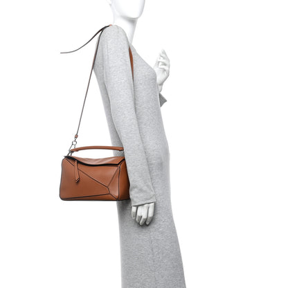 Loewe Calfskin Small Puzzle Bag Tan 2 of 9