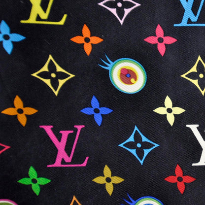Louis Vuitton Silk Multicolor Eye Love Scarf Black 7 of 7