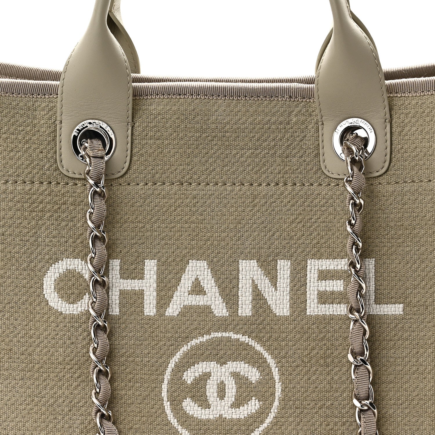 Chanel Mixed Fibers Medium Deauville Tote Grey 9 of 12