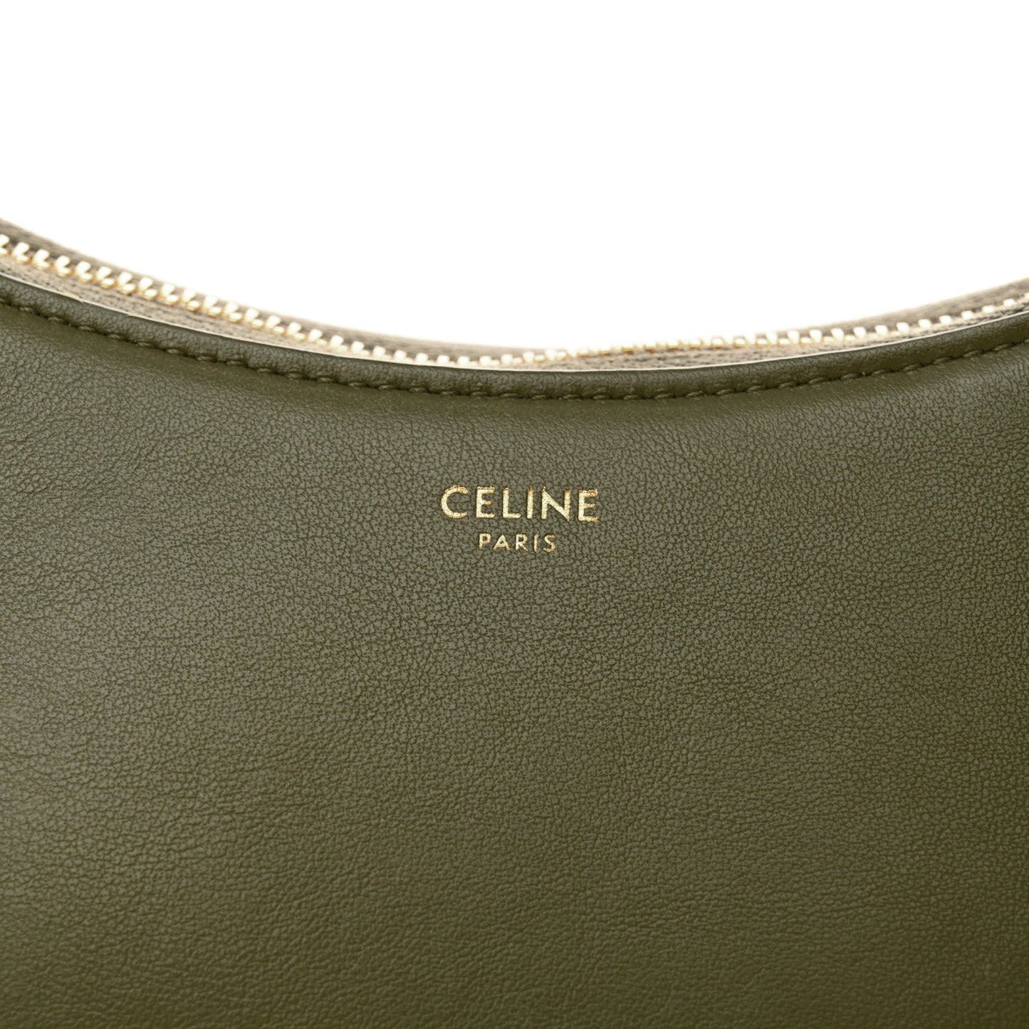 Smooth Calfskin Medium Strap Ava Shoulder Bag Dark Olive