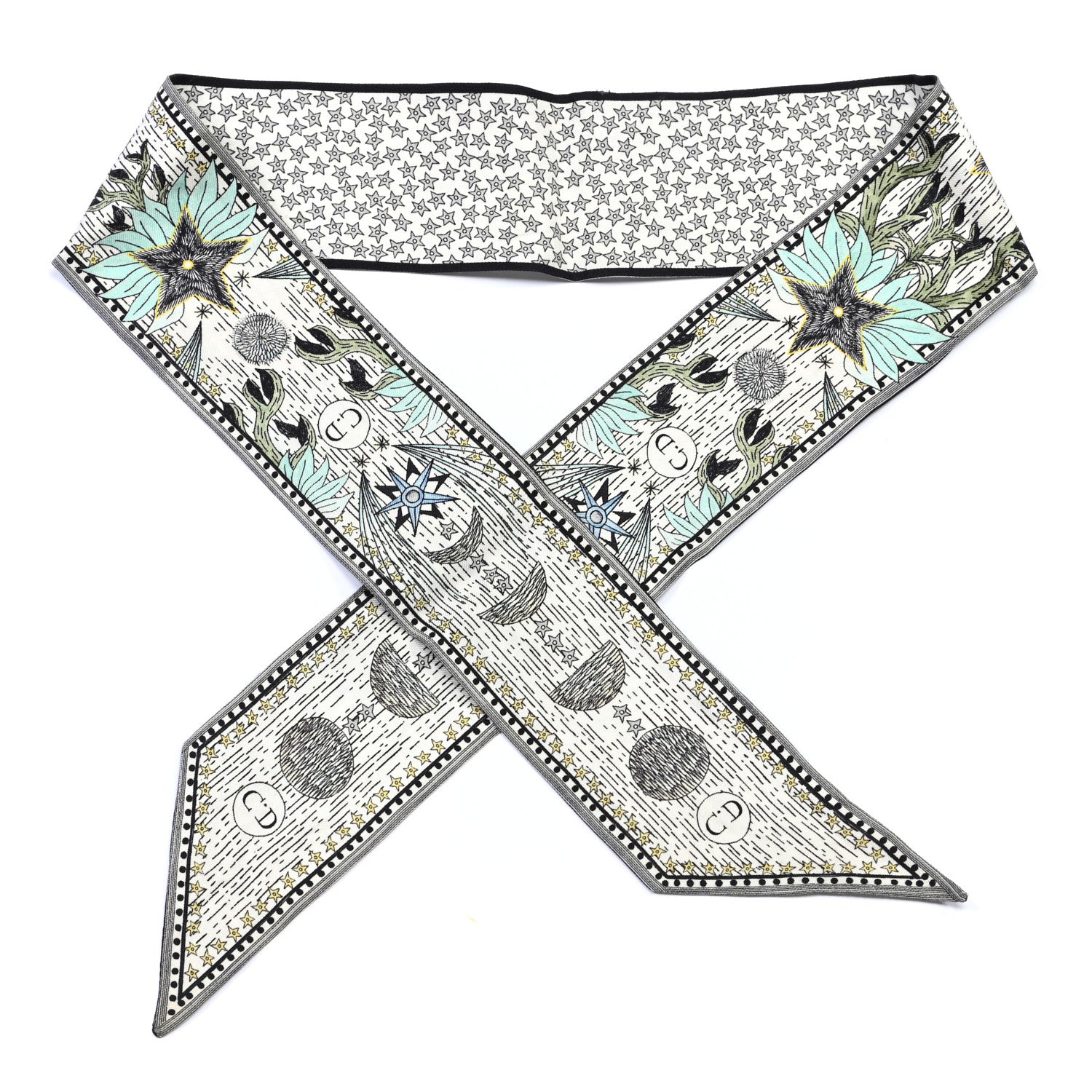 Christian Dior Silk La Lune Mitzah Scarf 1 of 3