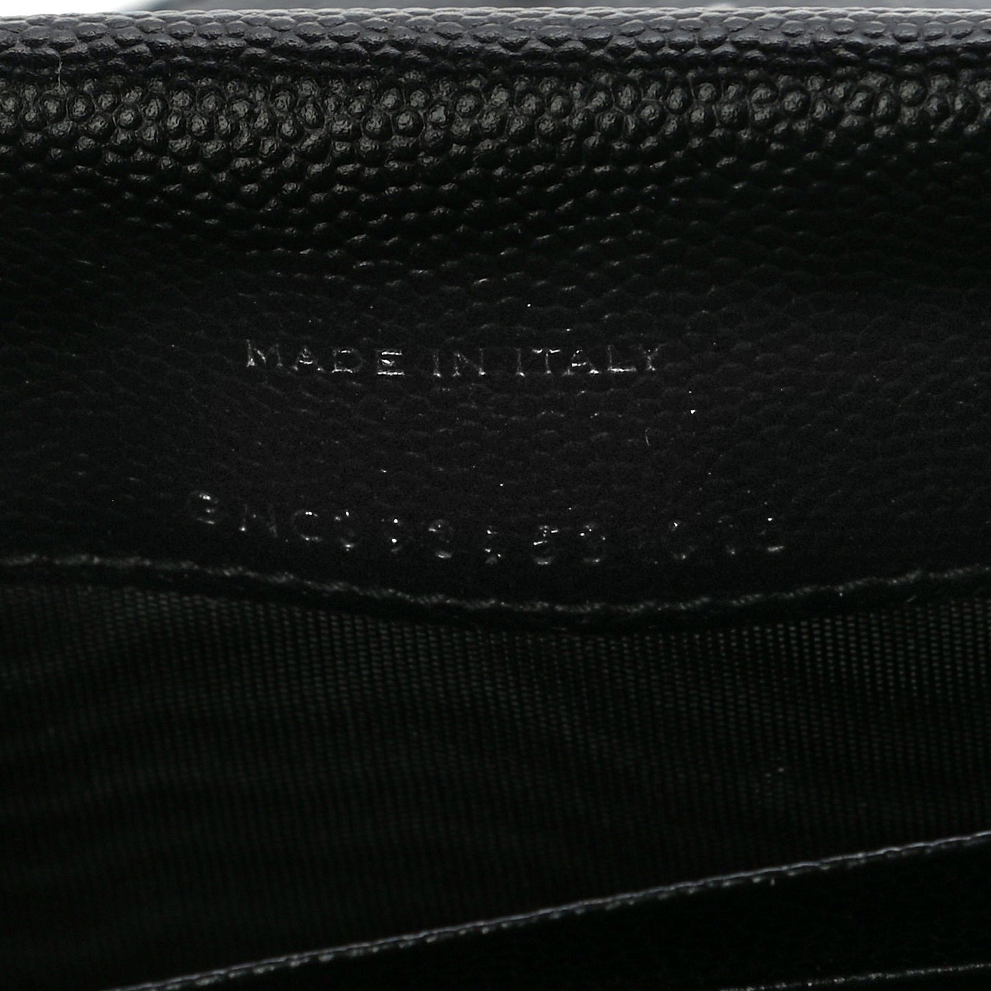 Grain De Poudre Matelasse Chevron Monogram Envelope Chain Wallet Black