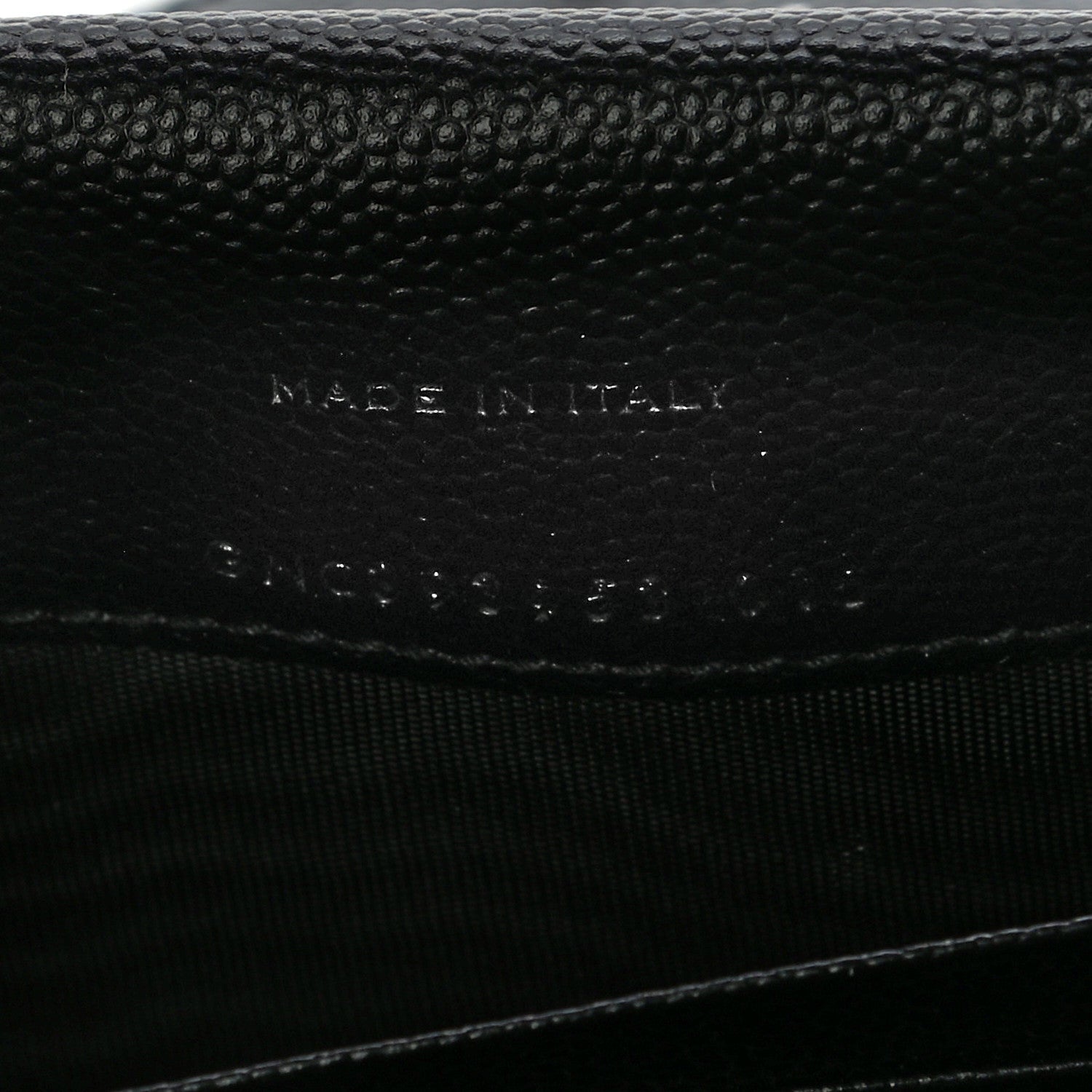Saint Laurent Grain De Poudre Matelasse Chevron Monogram Envelope Chain Wallet Black 6 of 8
