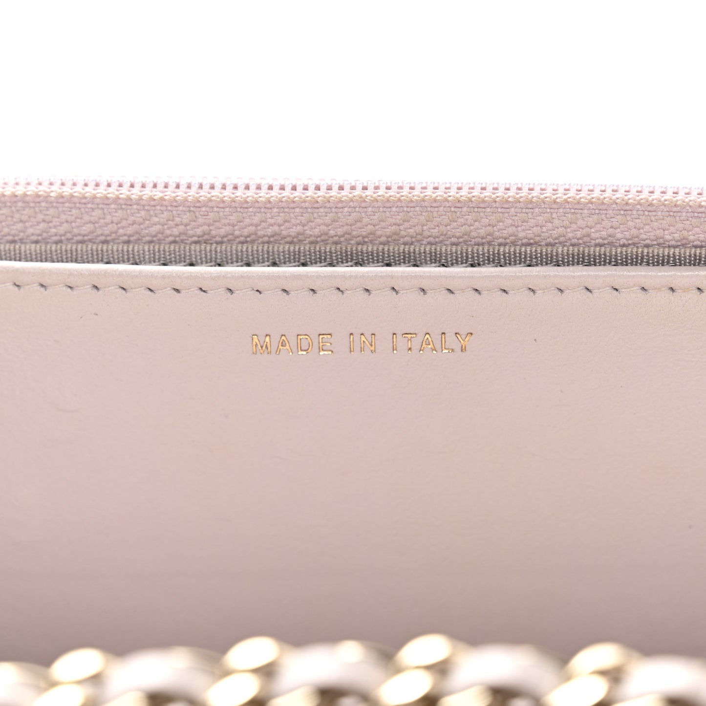 Lambskin Quilted Trendy CC Wallet On Chain WOC Lilac
