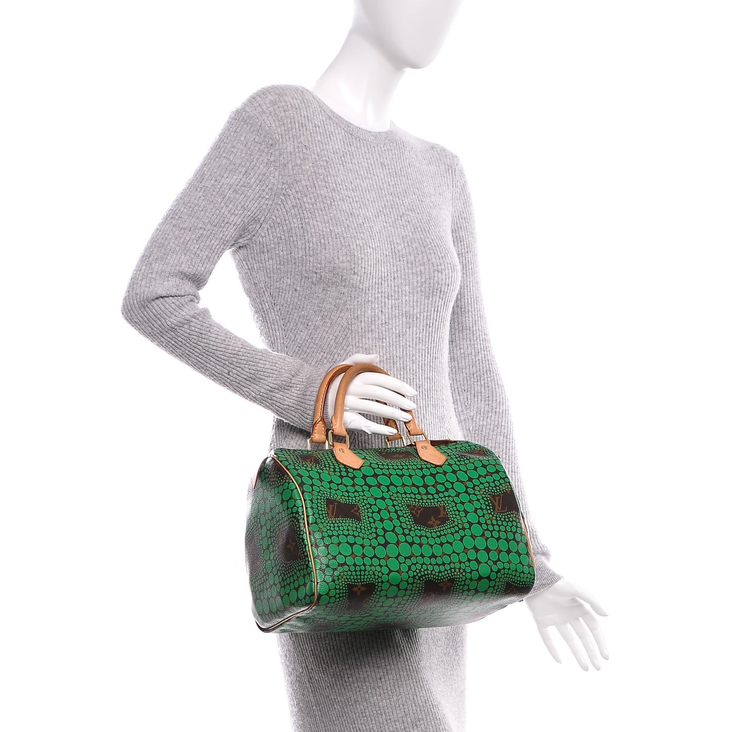 Monogram Kusama Town Speedy 30 Green