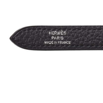 Hermes Taurillon Clemence Halzan 25 Black 7 of 12