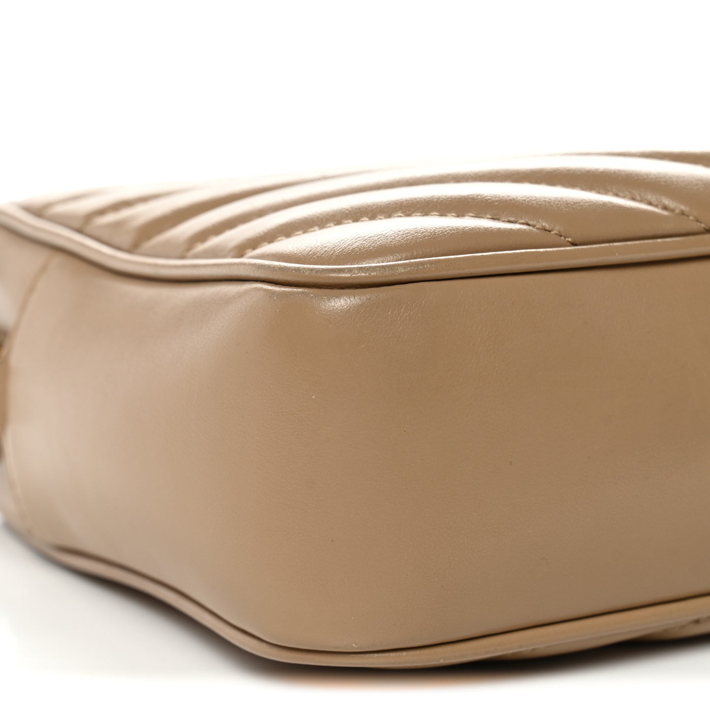 Calfskin Matelasse Monogram Lou Camera Bag Dark Beige