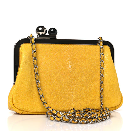 Chanel Stingray Degrade Frame Clutch Yellow 3 of 12