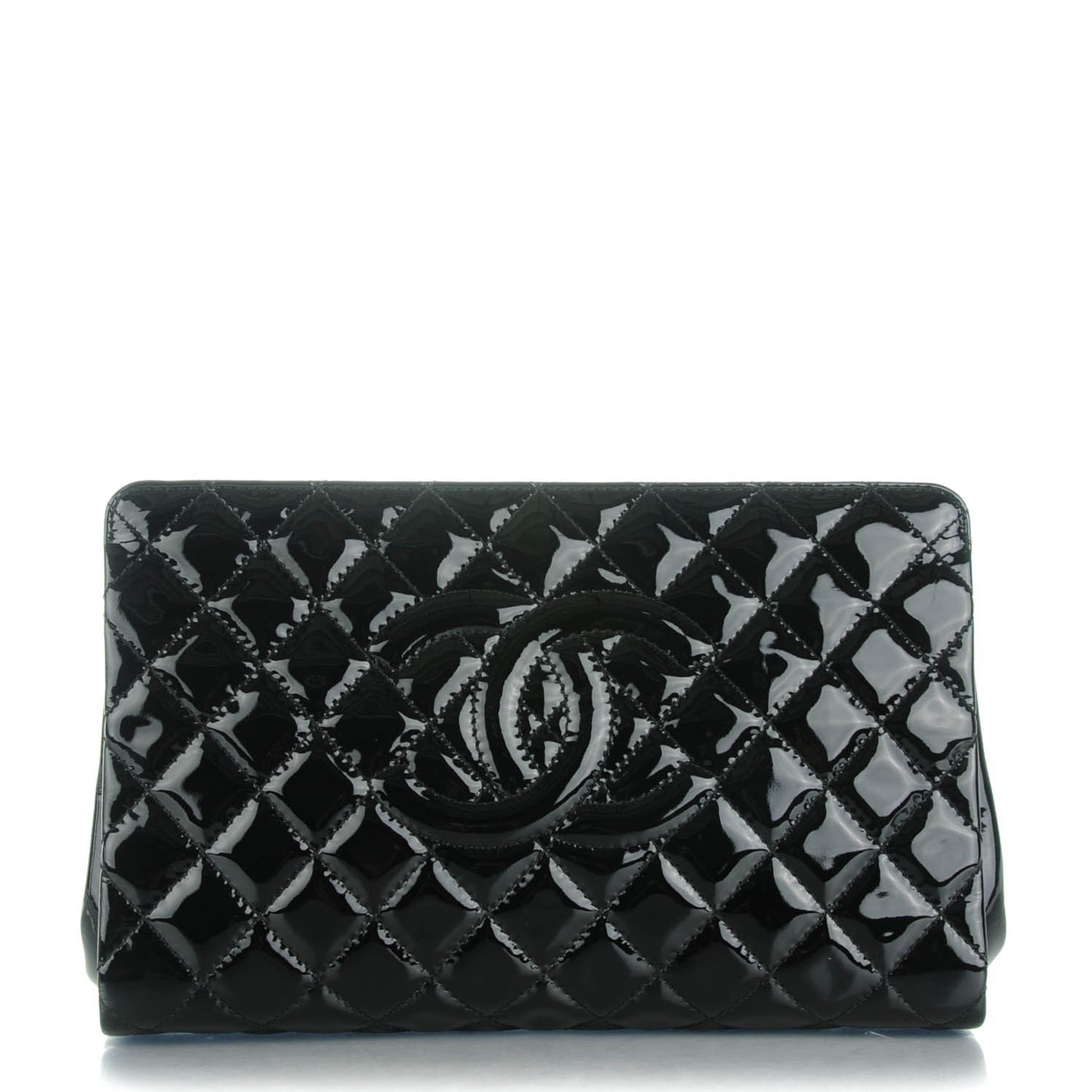Patent CC Quilted Timeless Clutch Black