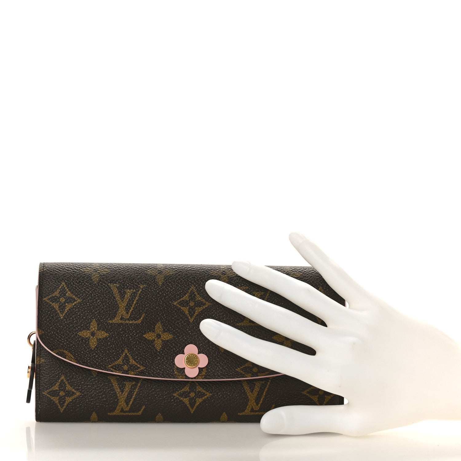 Louis Vuitton Monogram Bloom Flower Emilie Wallet Fuchsia 2 of 8