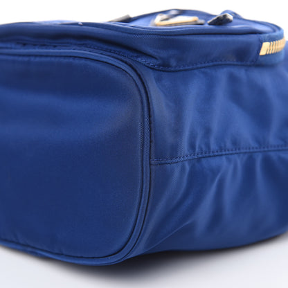 Prada Saffiano Tessuto Nylon Mini Bucket Crossbody Bag Royal 10 of 10