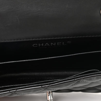 Chanel Patent Calfskin Quilted Extra Mini Rectangular Flap Black 5 of 10