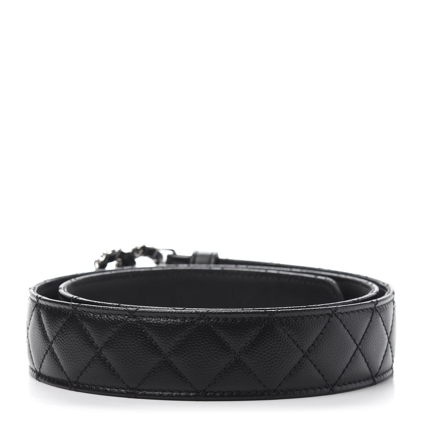Caviar Quilted CC Chain Belt 85 34 Black