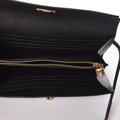 Hermes Epsom Kelly Longue Wallet Black 5 of 8